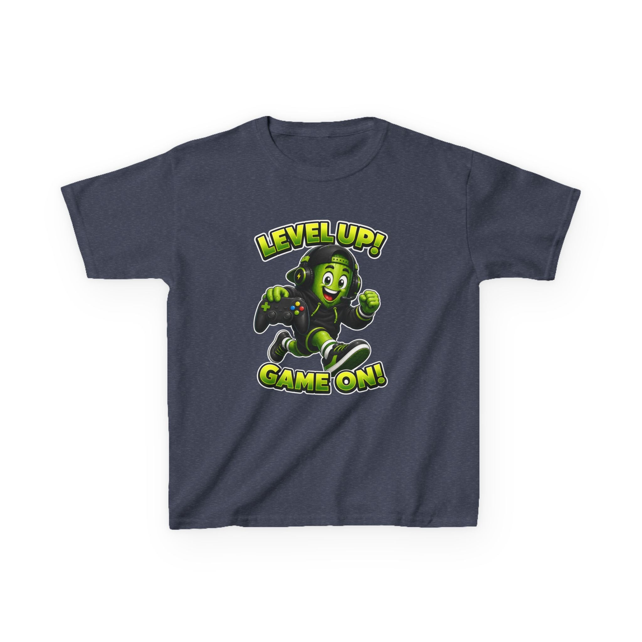 Kids Gamer T-Shirt — 'Level Up! Game On!' Arcade Graphic Tee