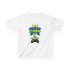 Kids Birthday T-Shirt — 'Birthday Champ' Level 3 Gamer Crown Graphic Tee