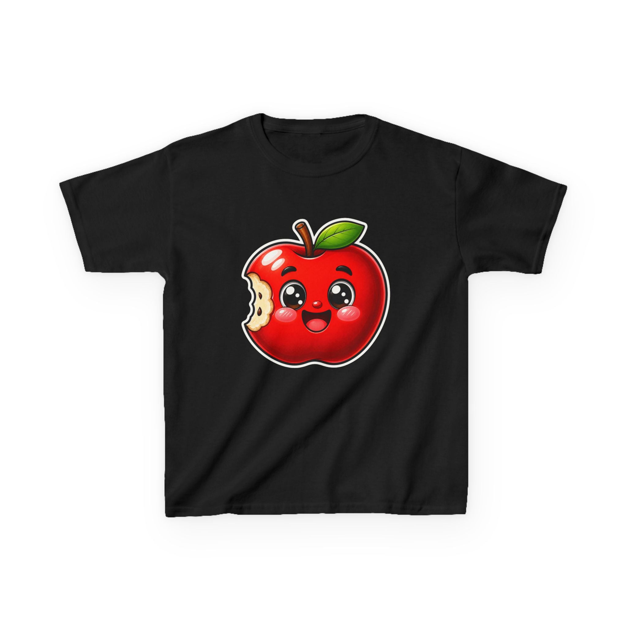 Kids Apple T-Shirt — 'Kawaii Bite' Cute Fruit Graphic Tee