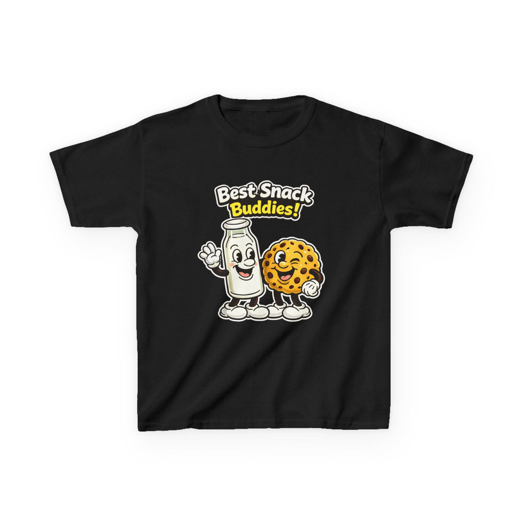 Kids Food T-Shirt — 'Best Snack Buddies!' Milk & Cookie Graphic Tee
