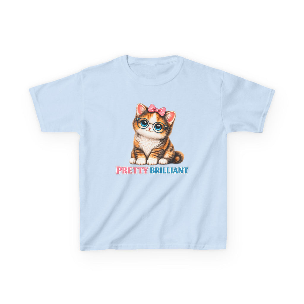 Kids Cat T-Shirt — 'Pretty Brilliant' Cute Cat Graphic Tee
