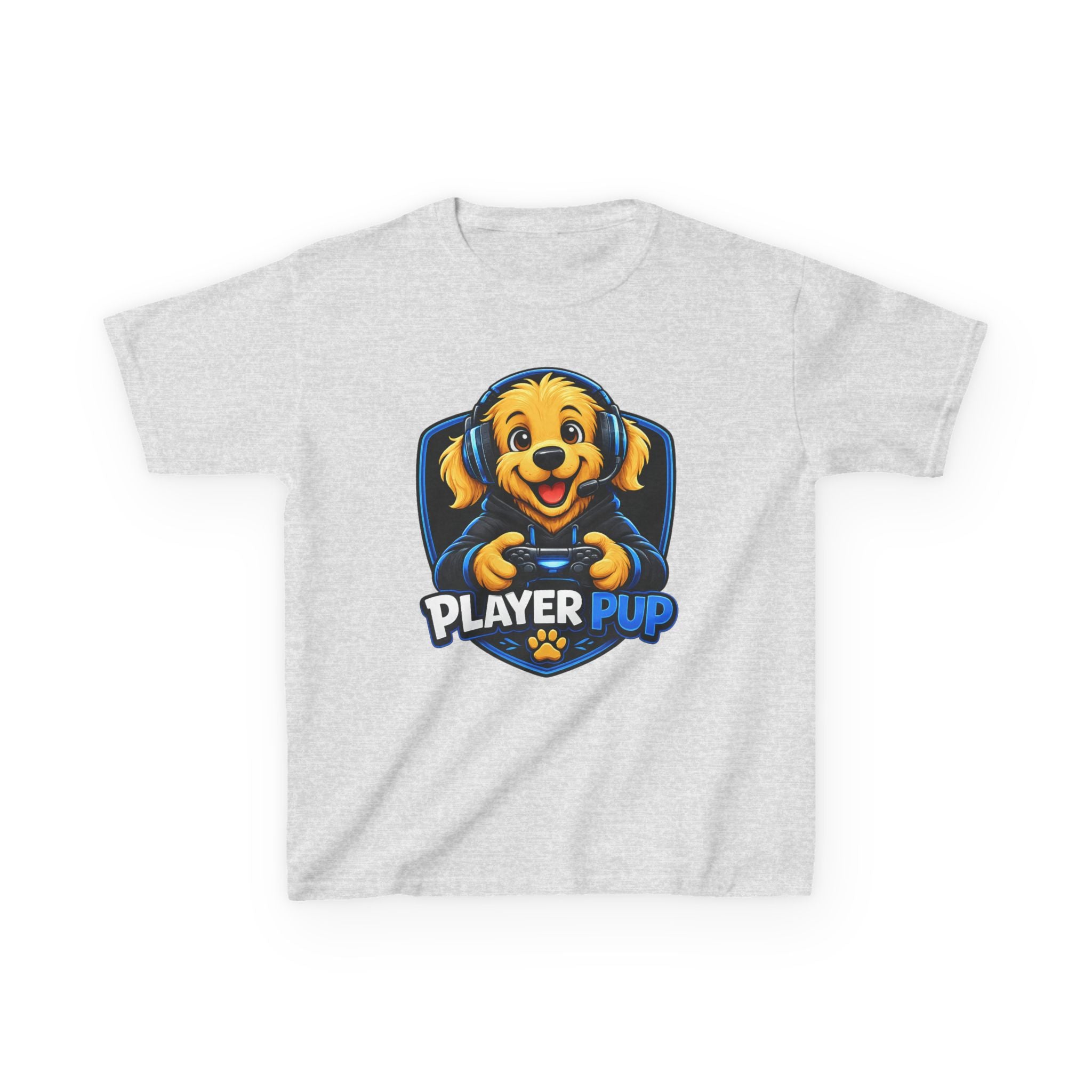 Player Pup Kids T‑Shirt — Cute Gaming Dog Tee for Children