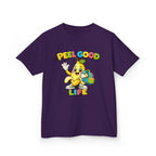 Kids Banana T-Shirt — 'Peel Good Life' Cartoon Banana Graphic Tee