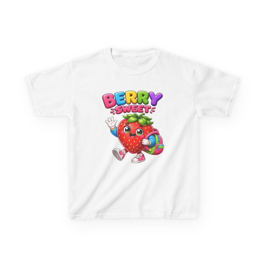 Kids Strawberry T-Shirt — 'Berry Sweet' Cute Strawberry Graphic Tee