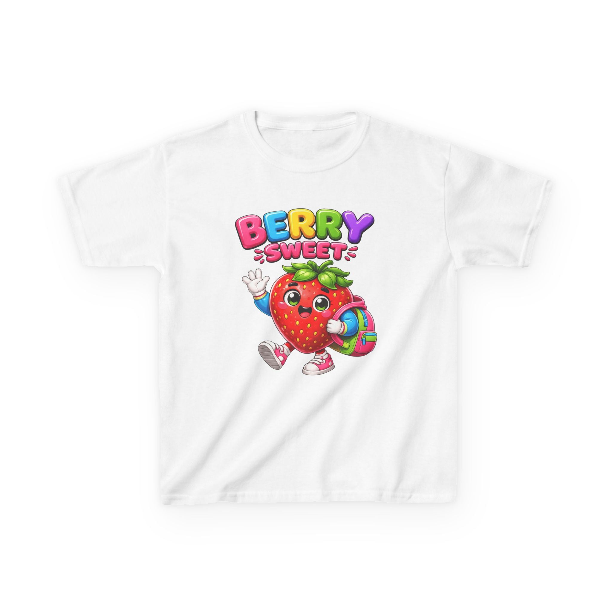 Kids Strawberry T-Shirt — 'Berry Sweet' Cute Strawberry Graphic Tee