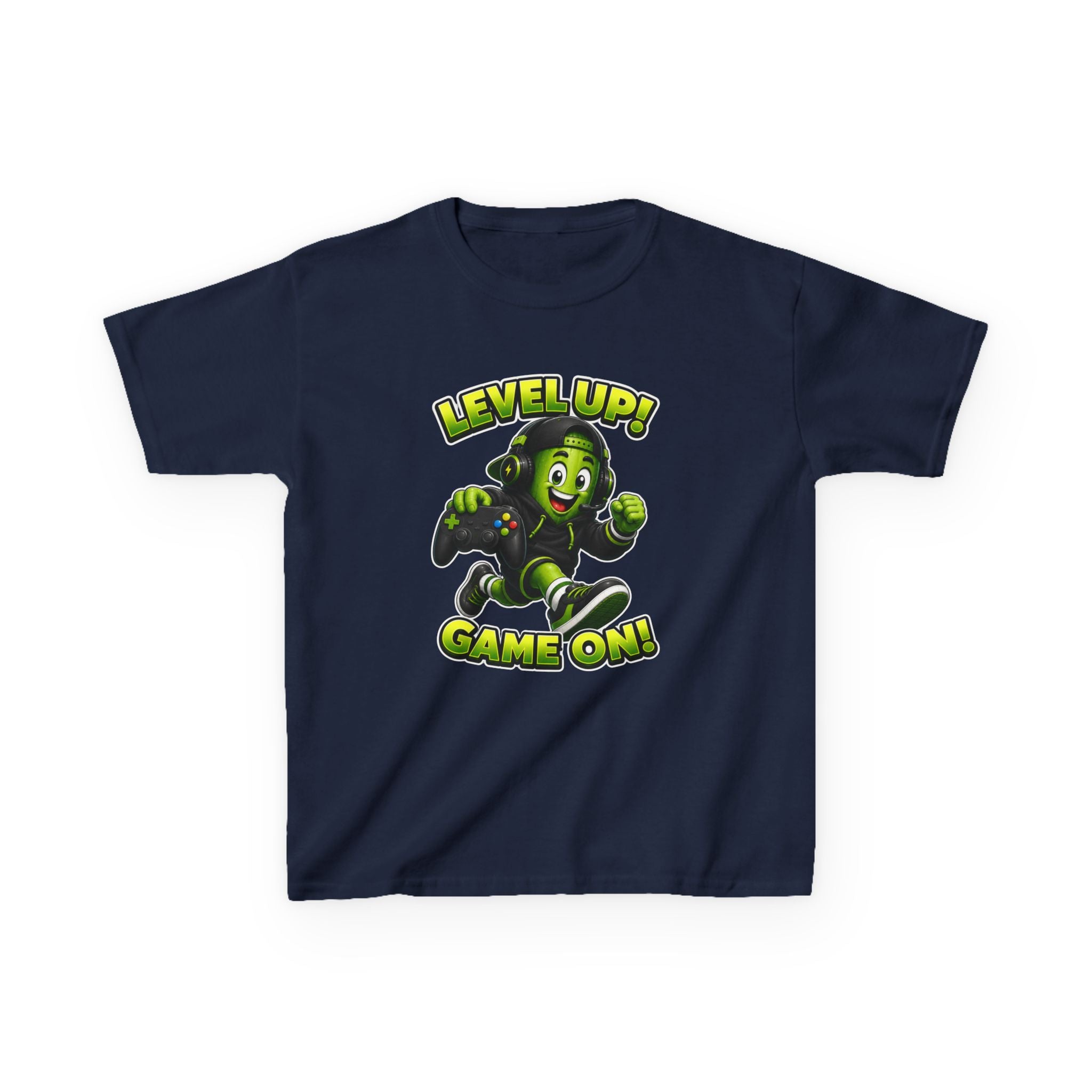 Kids Gamer T-Shirt — 'Level Up! Game On!' Arcade Graphic Tee