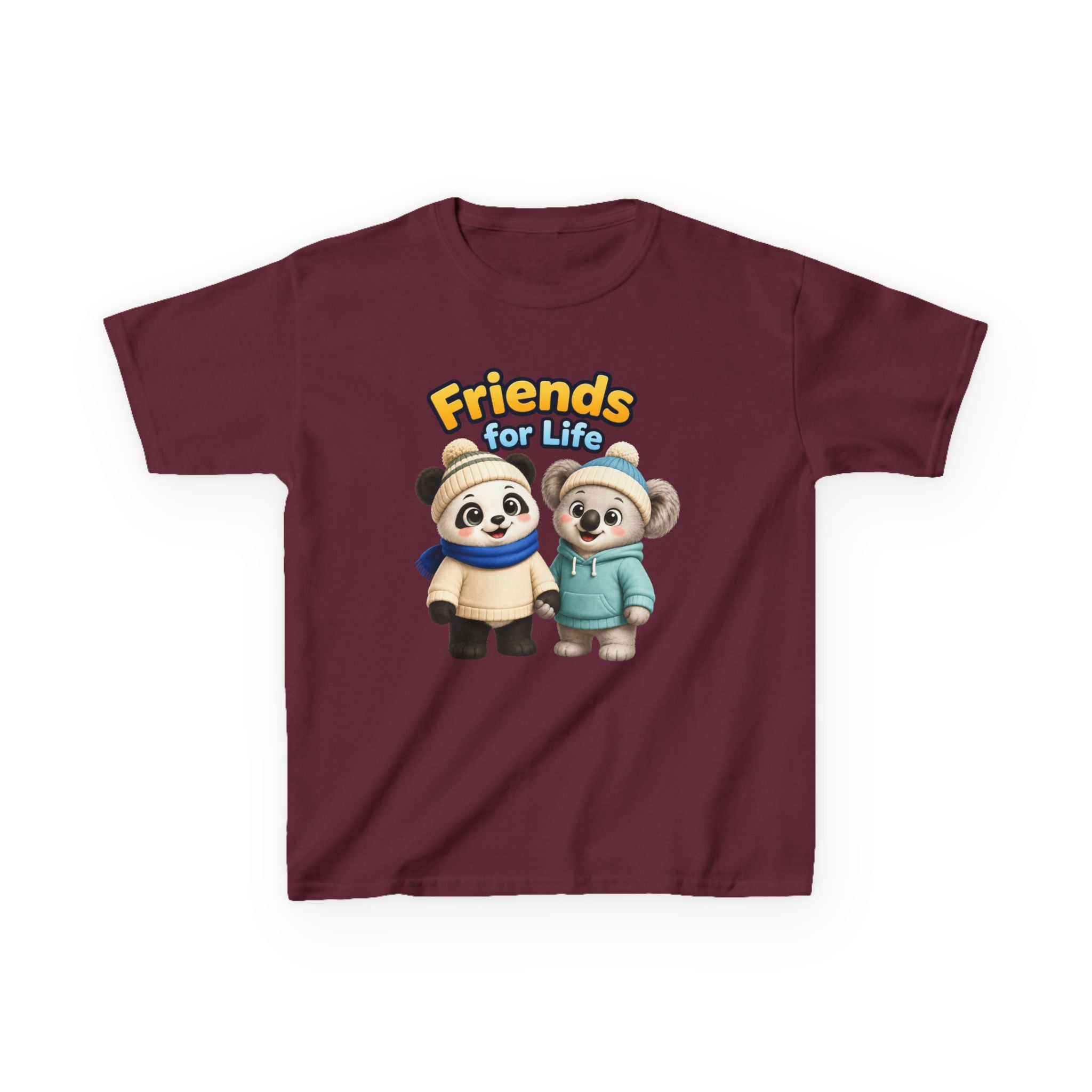 Kids Panda T-Shirt — 'Friends for Life' Cute Best Friends Graphic Tee