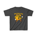 Kids Funny T-Shirt — 'Run Taco Run!' Cute Running Taco Graphic Tee