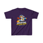 Kids Tee — "Dream Big Explore More" Rocket Dog Space Graphic