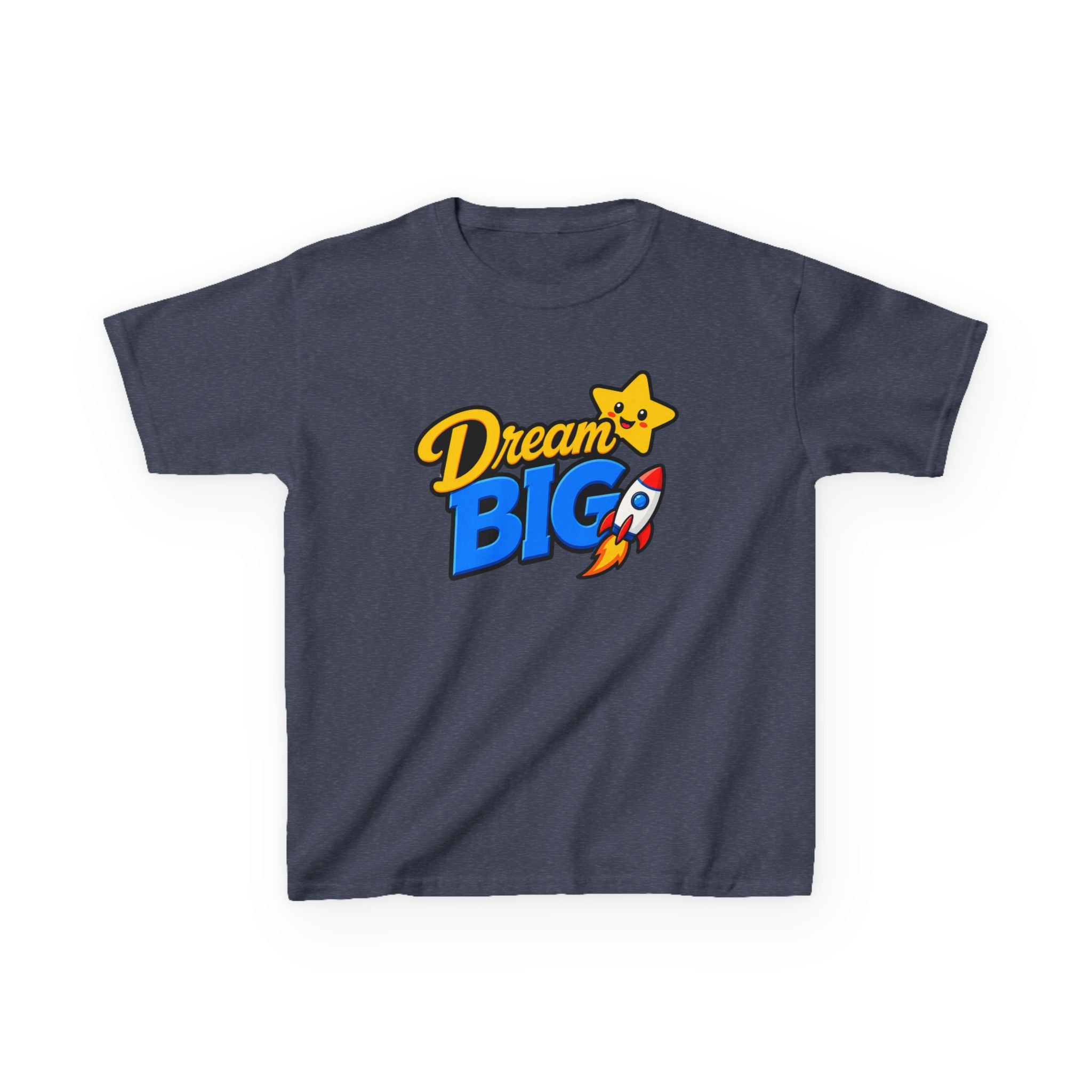 Kids Space T-Shirt — 'Dream Big' Rocket & Star Graphic Tee