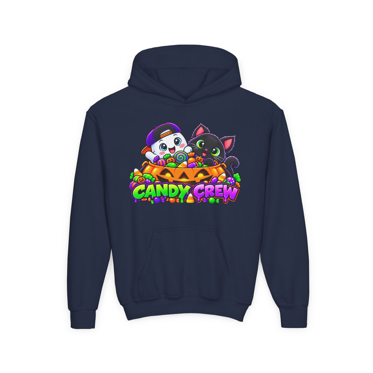 Kidxtr™ Kids Halloween Hoodie — 'Candy Crew' Halloween Graphic Hoodie