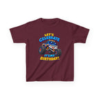 Kids Birthday T‑Shirt — 'Let's Celebrate It's My Birthday!' Monster Truck Tee