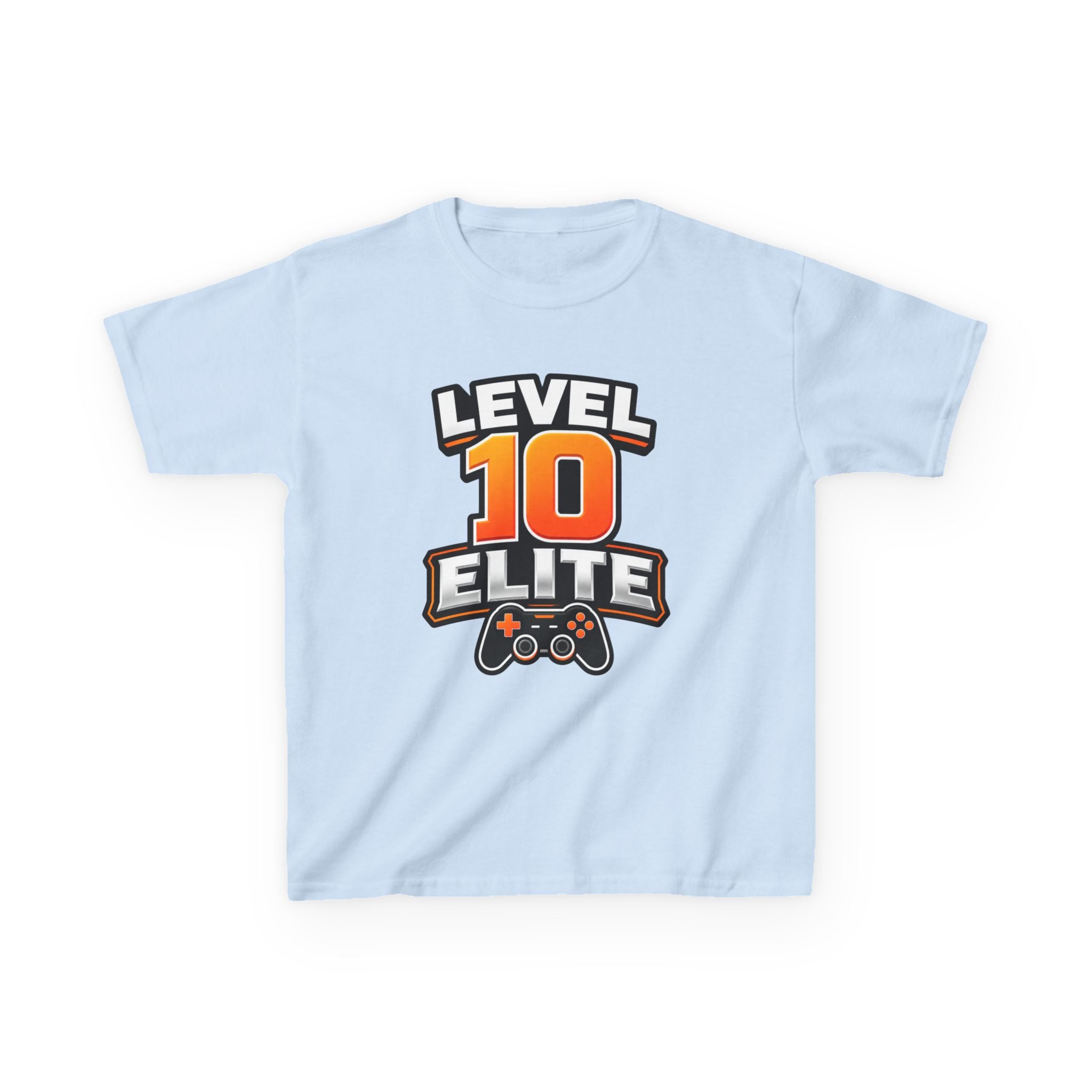 Kids Gaming T-Shirt — 'Level 10 Elite' Gamer Graphic Tee