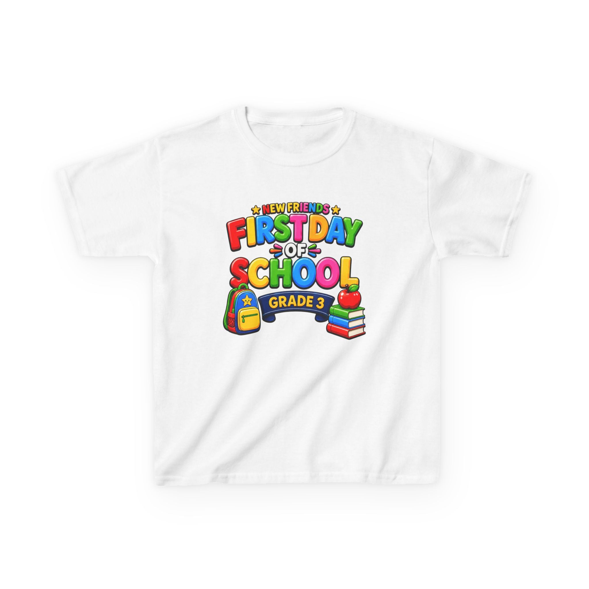 Kids School T-Shirt — 'Grade 3' First Day of School Back-to-School Graphic Tee
