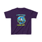 Kids Shark T-Shirt — 'Level Up' Gaming Graphic Tee