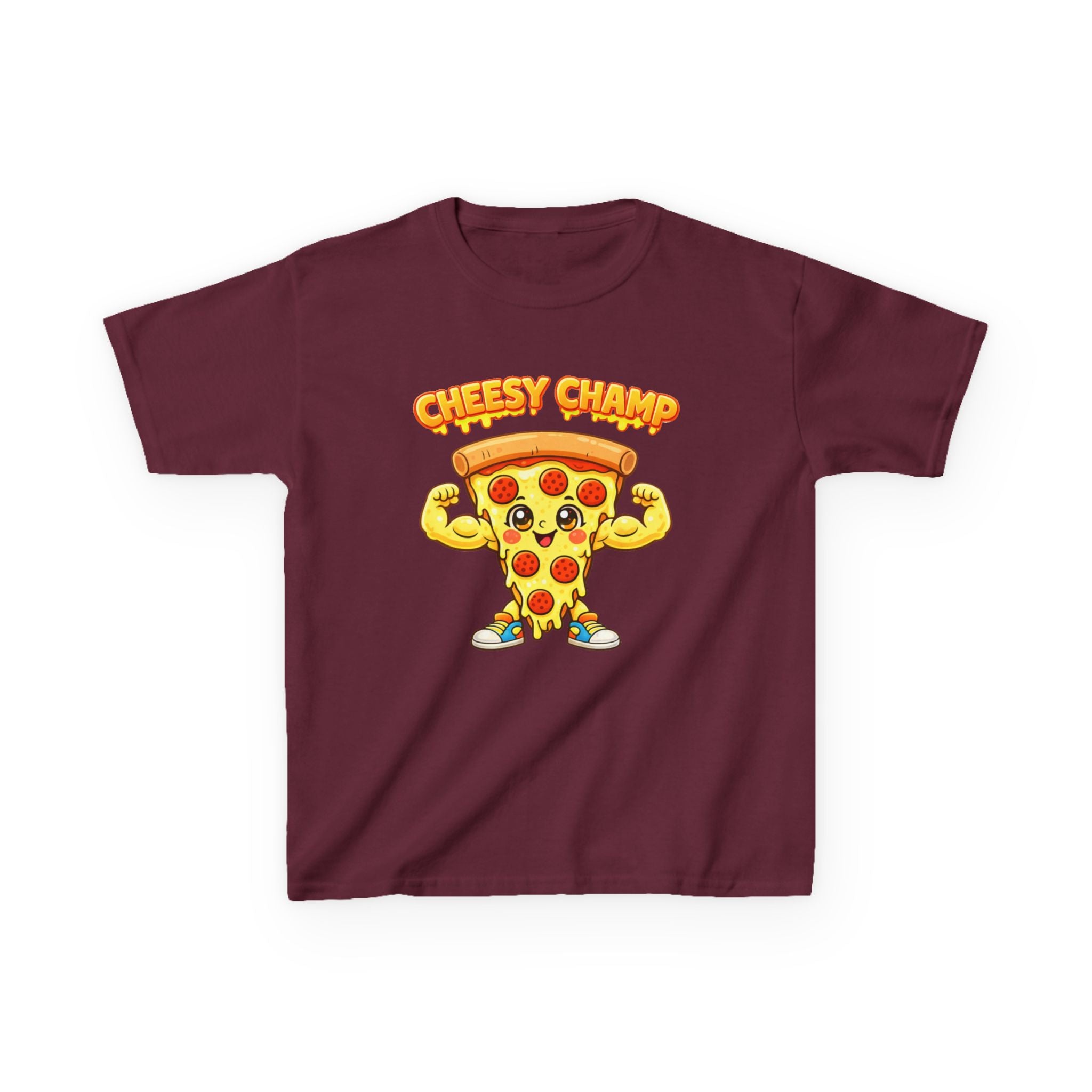 Kids Pizza T-Shirt — 'Cheesy Champ' Fun Food Graphic Tee