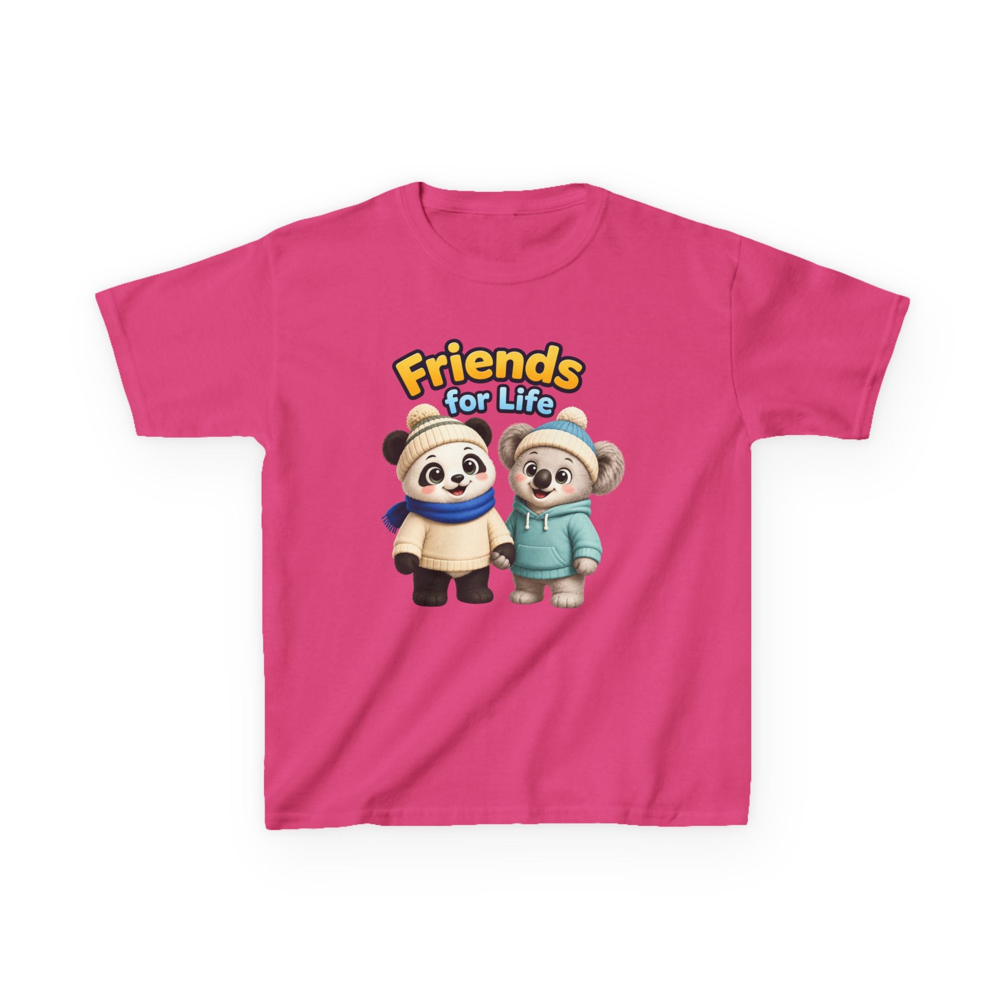 Kids Tee — "Friends for Life" Cute Panda Friends Graphic