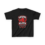 Kids Gamer T-Shirt — 'Level 4 Elite' Gamer Badge Graphic Tee