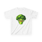 Kids Veggie T-Shirt — 'Eat Your Greens' Cute Smiling Broccoli Graphic Tee