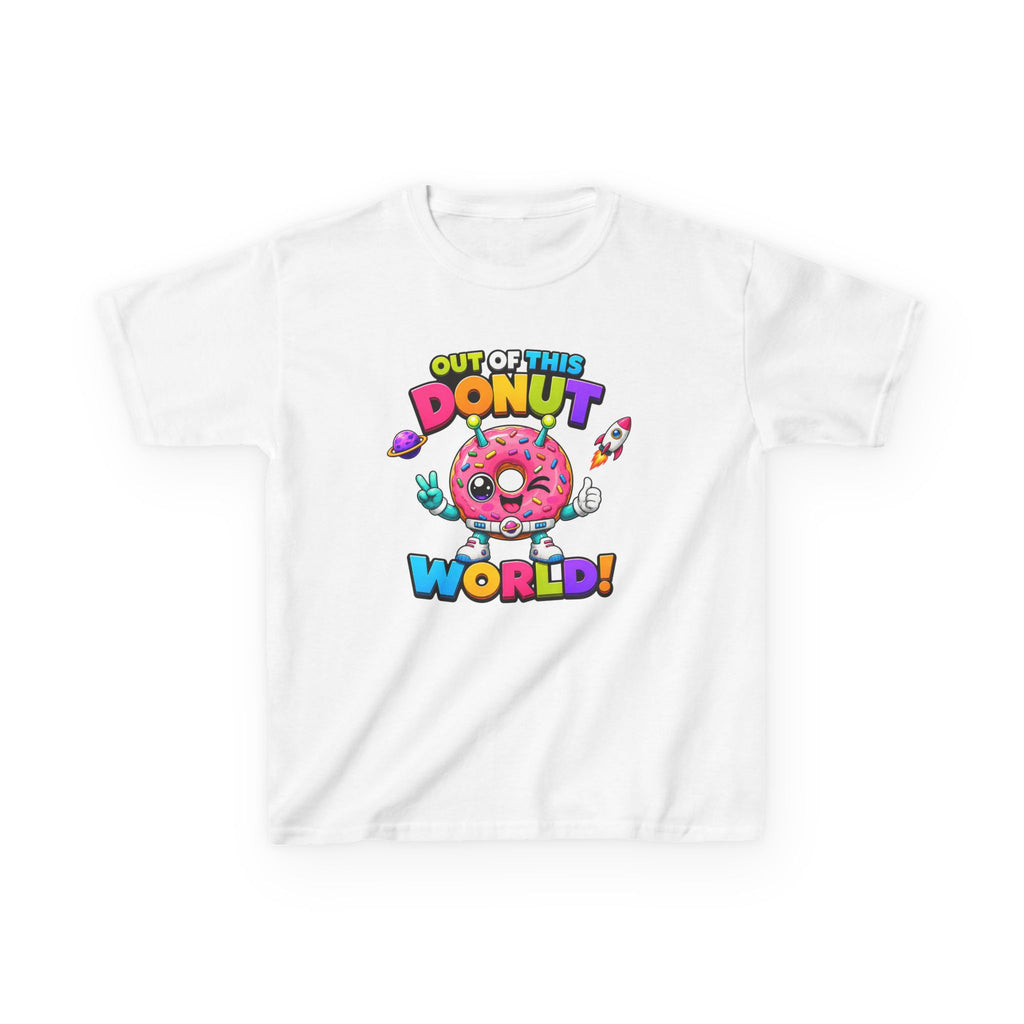 Kids Donut T-Shirt — 'Out of This Donut World!' Cute Space Donut Graphic Tee