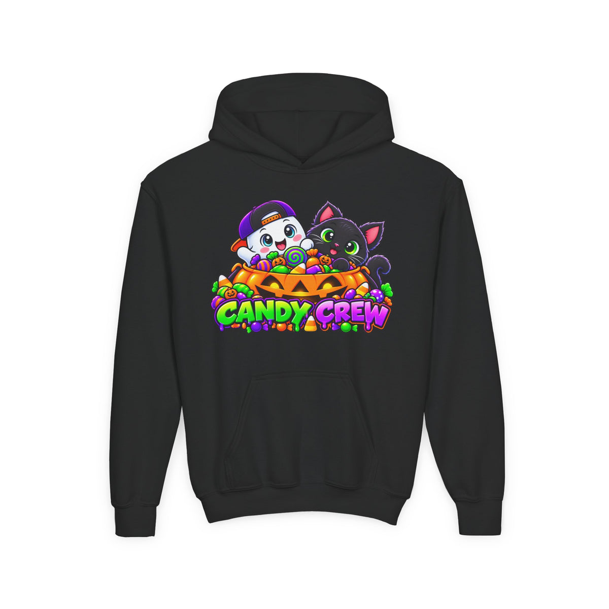 Kidxtr™ Kids Halloween Hoodie — 'Candy Crew' Halloween Graphic Hoodie