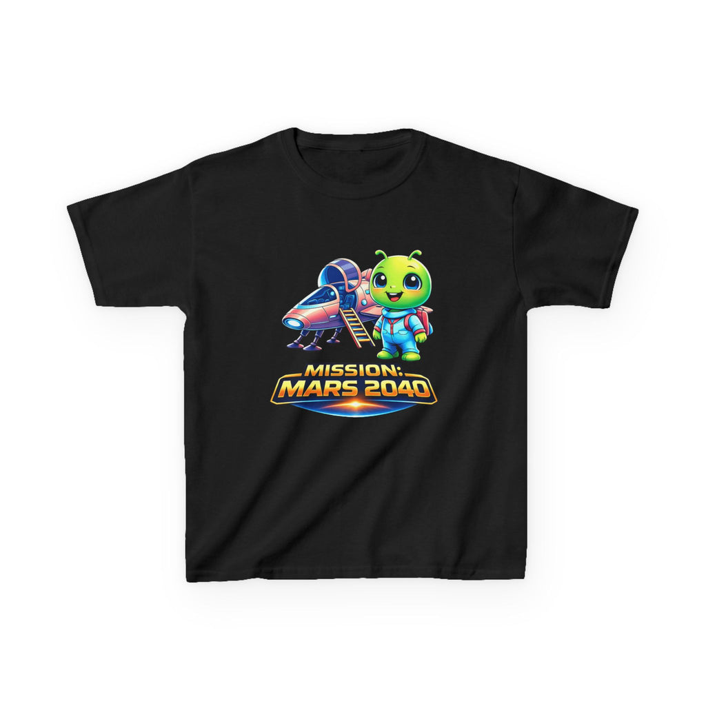 Kids Alien T-Shirt — 'Mission Mars 2040' Alien Spaceship Graphic Tee
