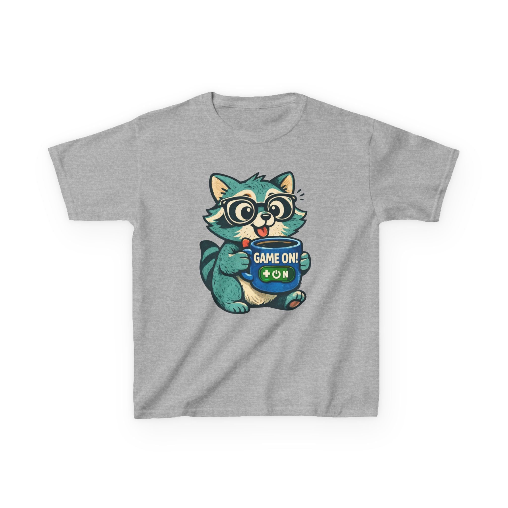 Raccoon Gamer - Kids T Shirt