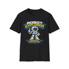 Copy of Robot Explorer T-Shirt — Cute Cartoon Robot Graphic Tee ("Powered by Dedication")