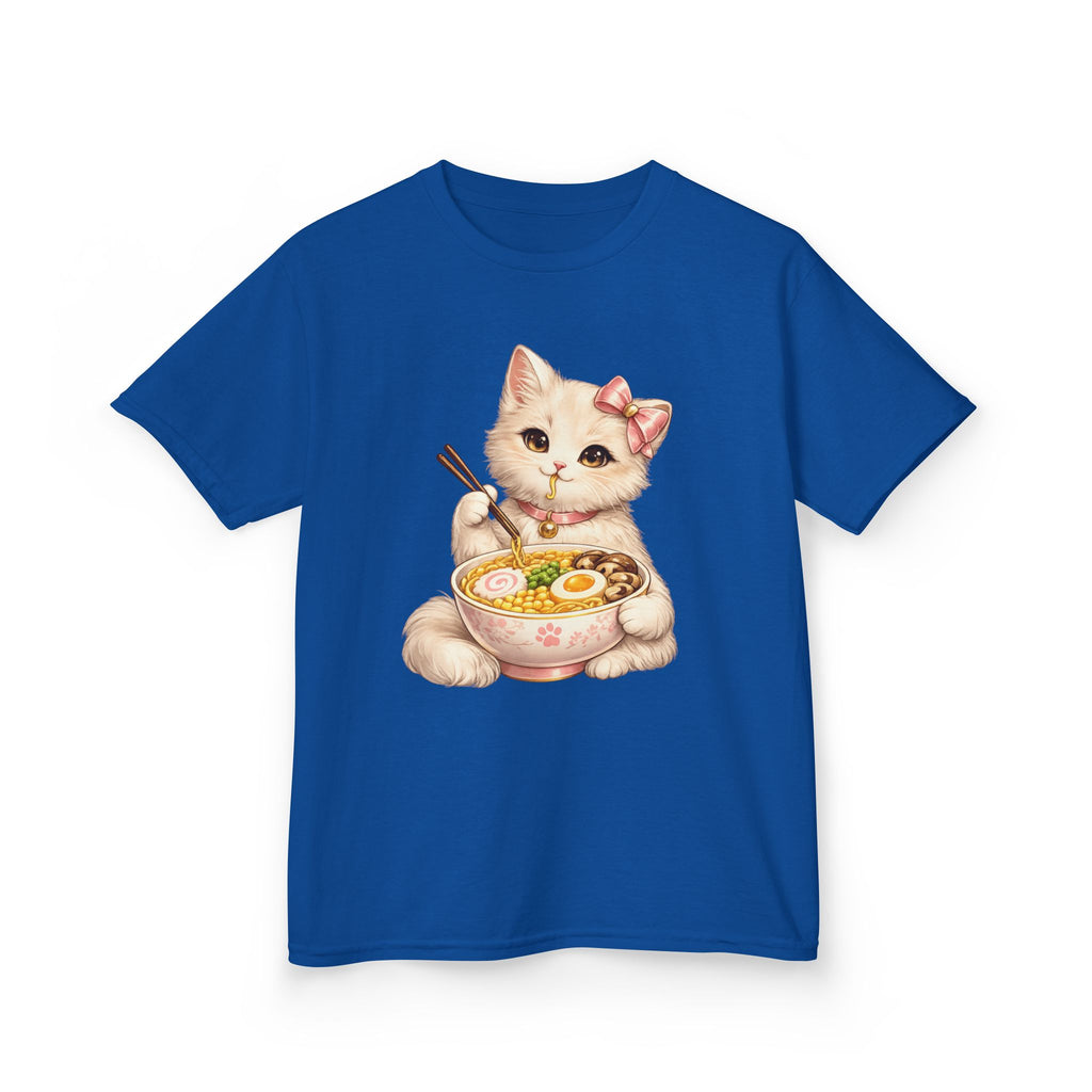 Kids Ramen T-Shirt — 'Ramen Lover' Cute Kitten Eating Ramen Graphic Tee