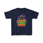 Kidxtr™ Kids Halloween T-Shirt — 'Trick or Treat' Black Cat in Pumpkin Graphic Tee