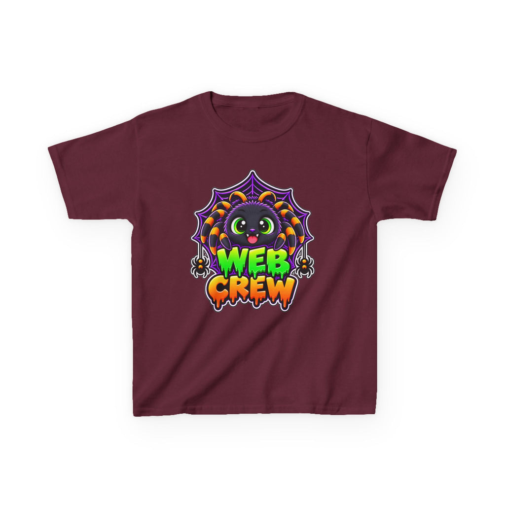 Kidxtr™ Kids Spider Web T-Shirt — 'Web Crew' Halloween Graphic Tee