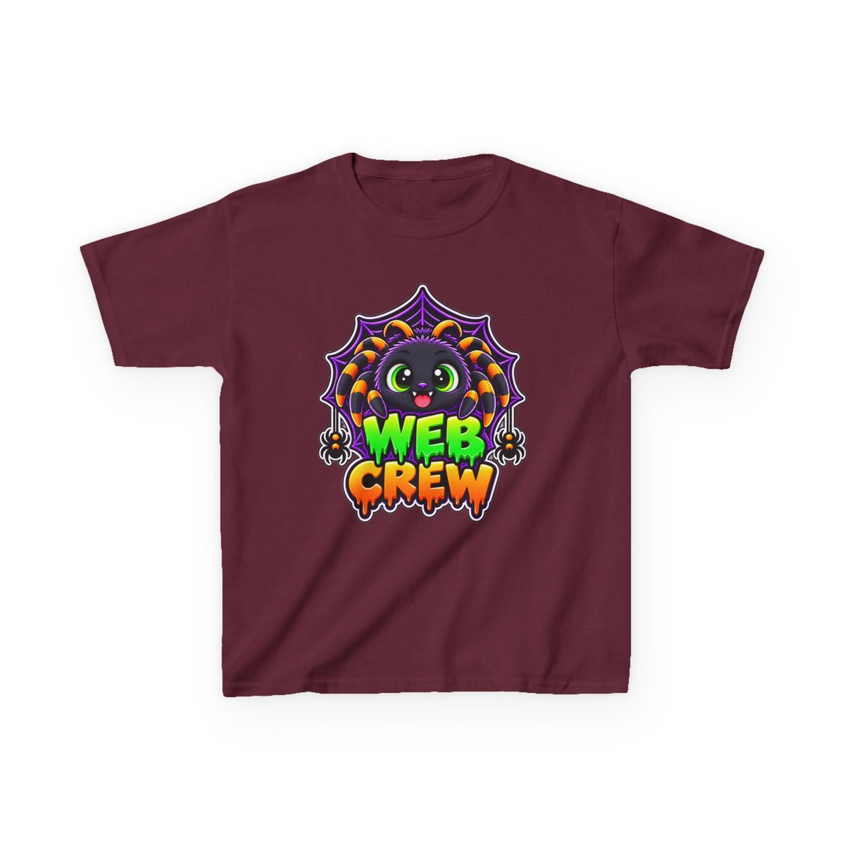 Kidxtr™ Kids Spider Web T-Shirt — 'Web Crew' Halloween Graphic Tee