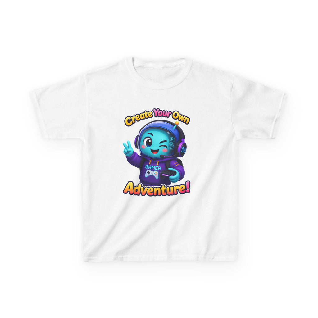 Kids Adventure T-Shirt — 'Create Your Own Adventure' Cute Alien Gamer Graphic Tee
