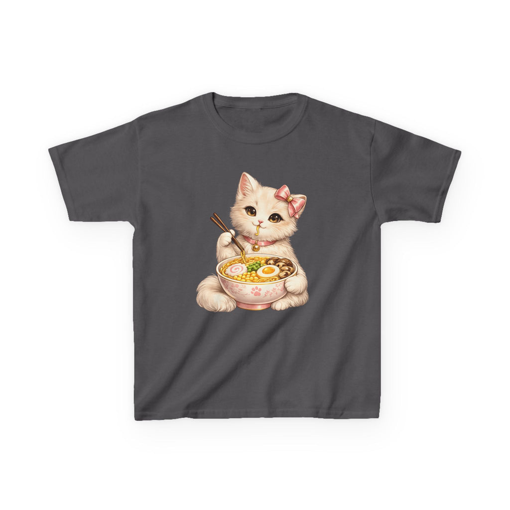 Kids Ramen T-Shirt — 'Ramen Lover' Cute Kitten Eating Ramen Graphic Tee
