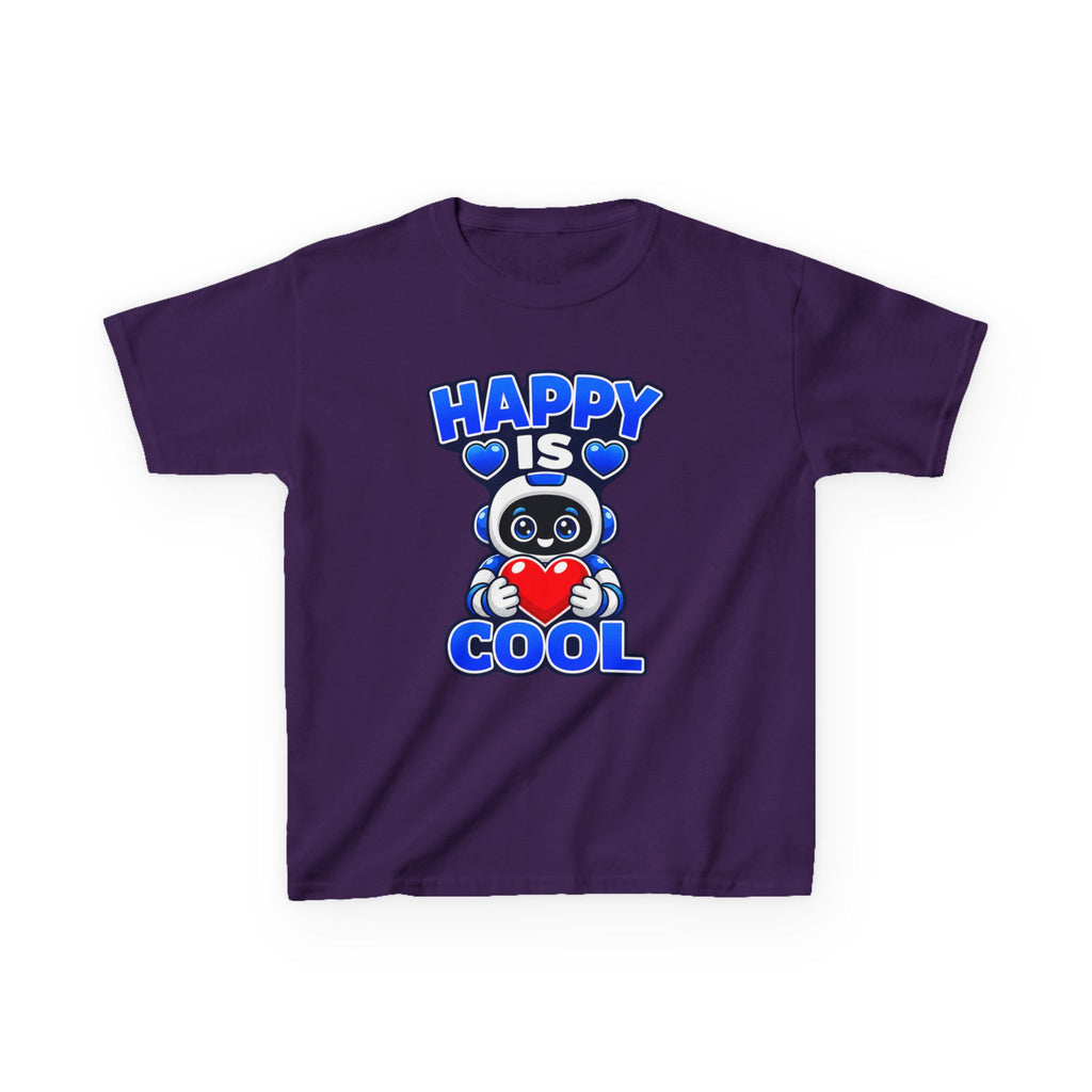 Kids Panda T-Shirt — 'Happy Is Cool' Heart Graphic Tee