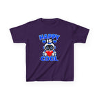 Kids Panda T-Shirt — 'Happy Is Cool' Heart Graphic Tee