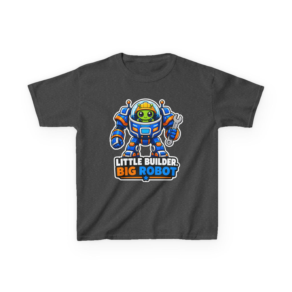 Kids Robot T-Shirt — 'Little Builder, Big Robot' Cute Robot Graphic Tee