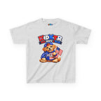 Kidxtr™ Kids Patriotic T-Shirt — 'Red, White & Blue' USA Dog Graphic Tee