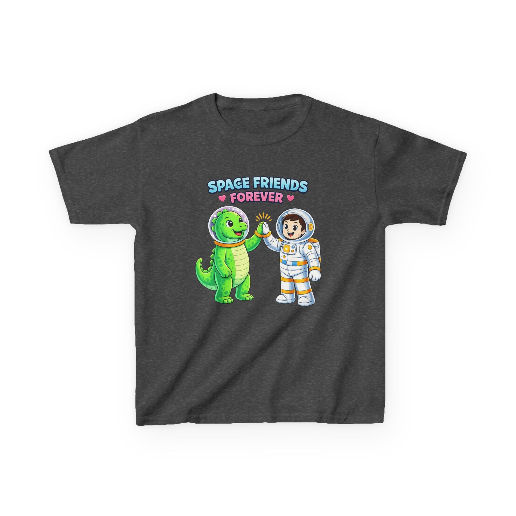 Kids Tee — "Space Friends Forever" Astronaut & Alien Graphic