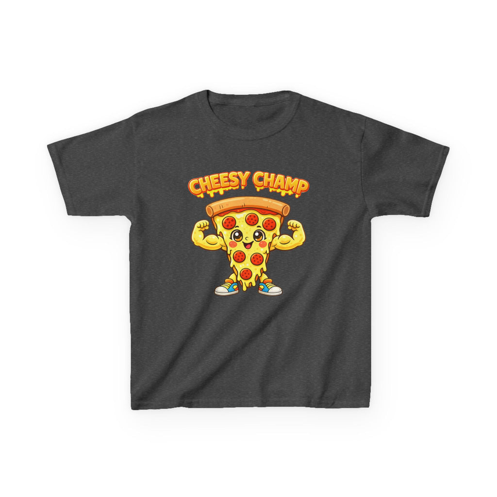 Kids Pizza T-Shirt — 'Cheesy Champ' Fun Food Graphic Tee