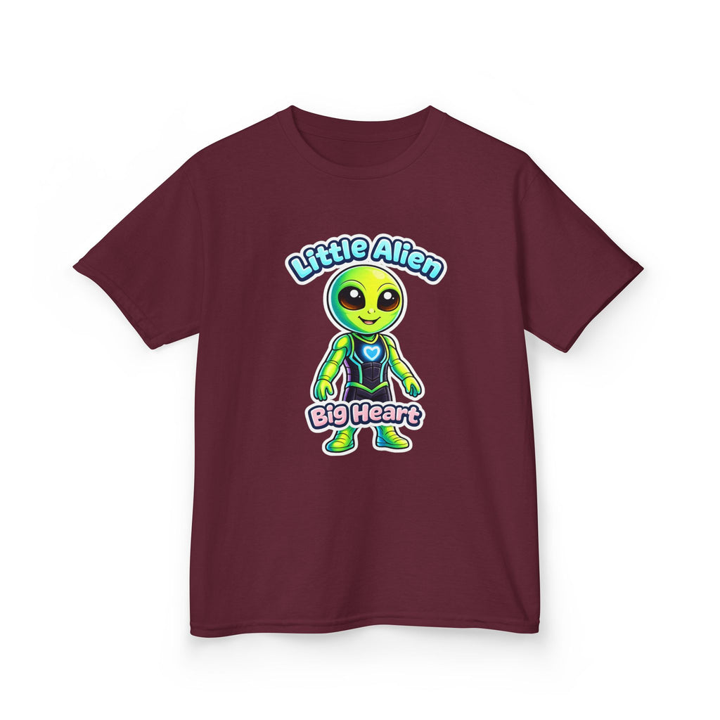 Kids Alien T-Shirt — 'Little Alien, Big Heart' Cute Space Graphic Tee
