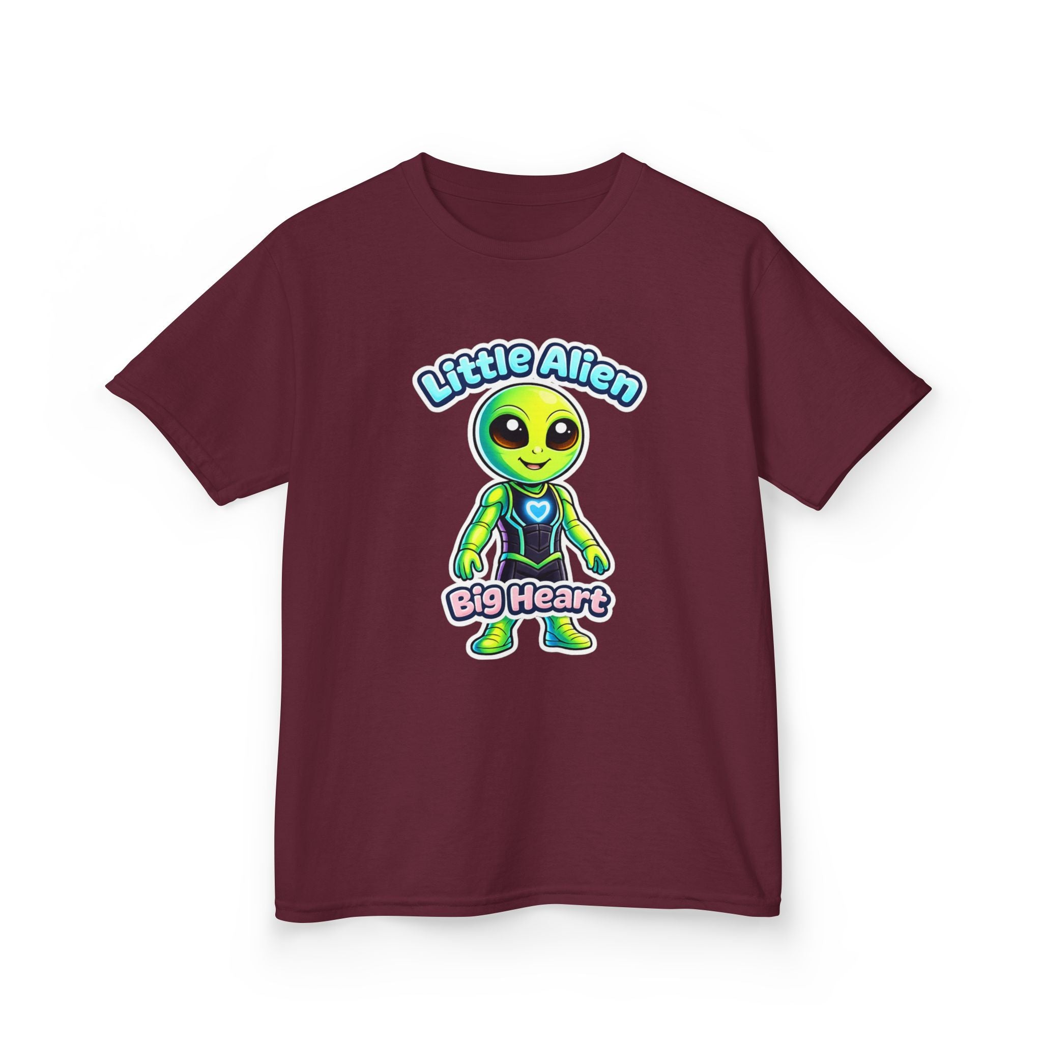 Kids Alien T-Shirt — 'Little Alien, Big Heart' Cute Space Graphic Tee