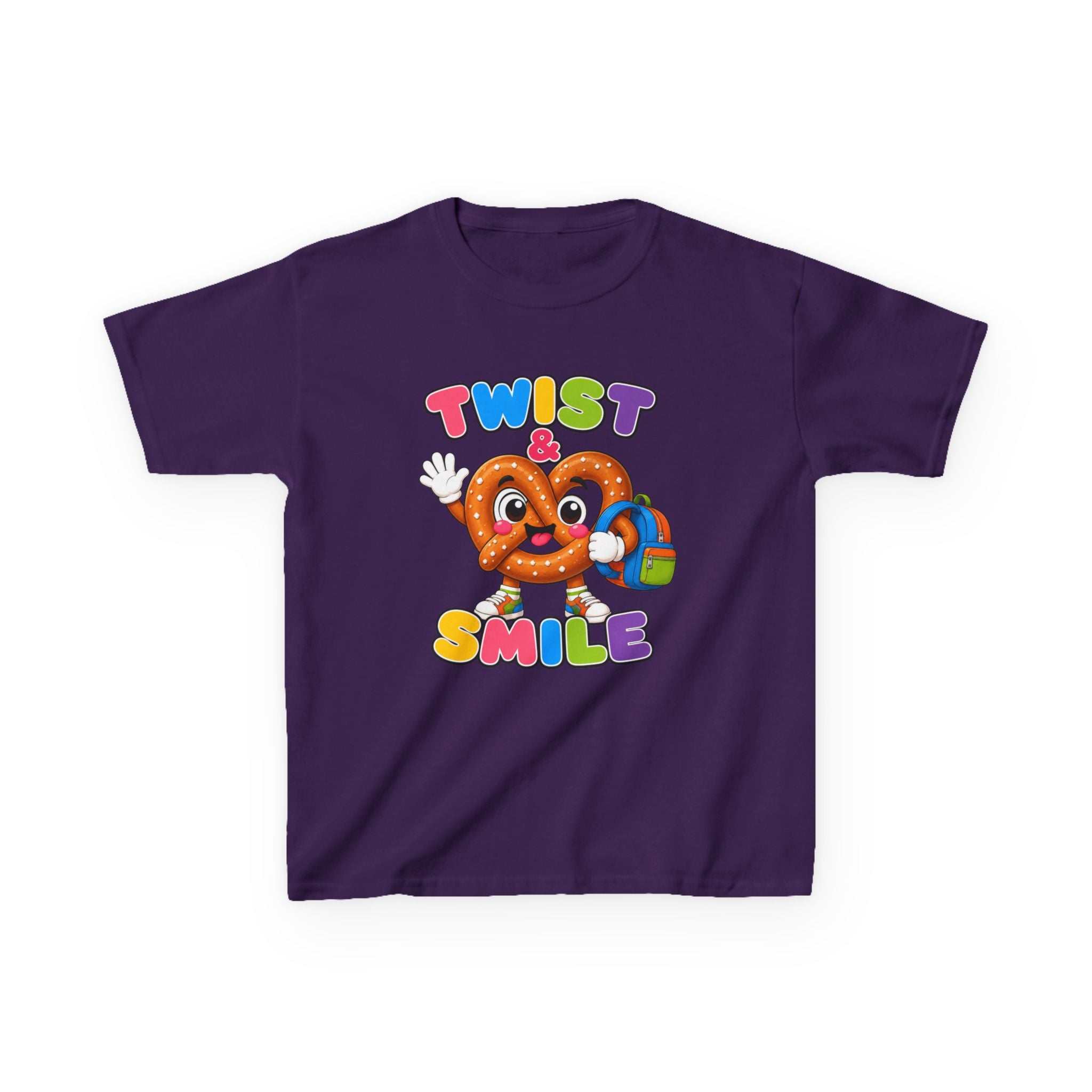 Kids T-Shirt — 'Twist & Smile' Cute Pretzel Graphic Tee for Children