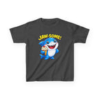 Kids Shark T-Shirt — 'Jaw-some!' Smiling Shark with Ice Cream Graphic Tee