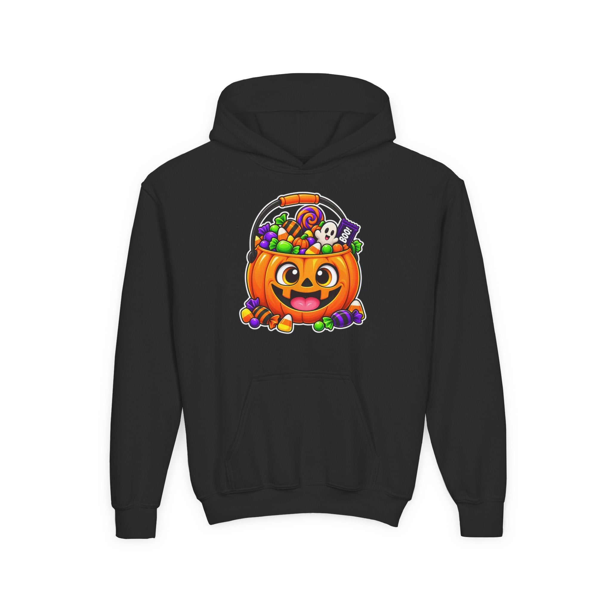 Kidxtr™ Kids Pumpkin Hoodie — 'Spooky Season' Halloween Graphic Hooded Sweatshirt