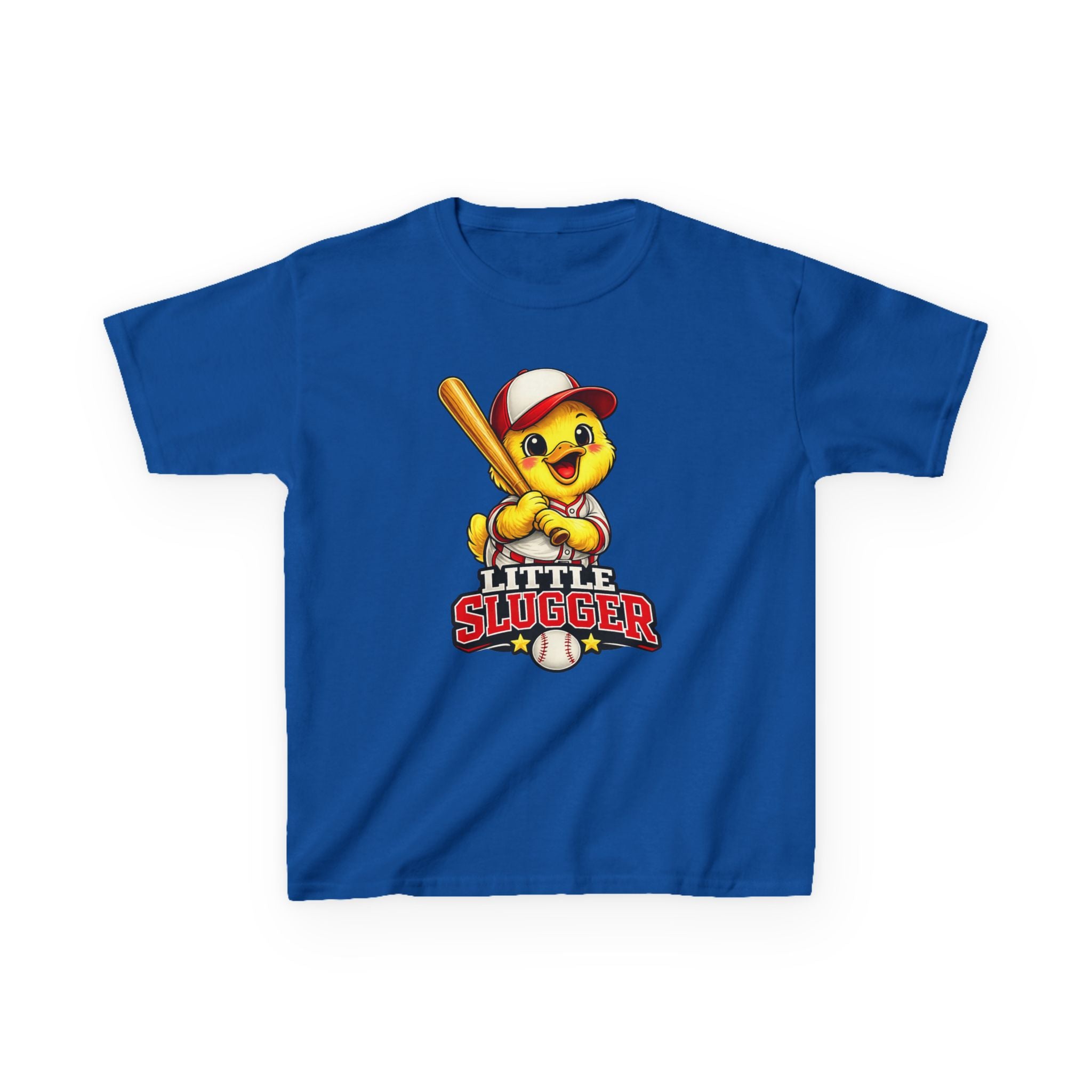 Kids Baseball T-Shirt — 'Little Slugger' Cute Baseball Chick Graphic Tee