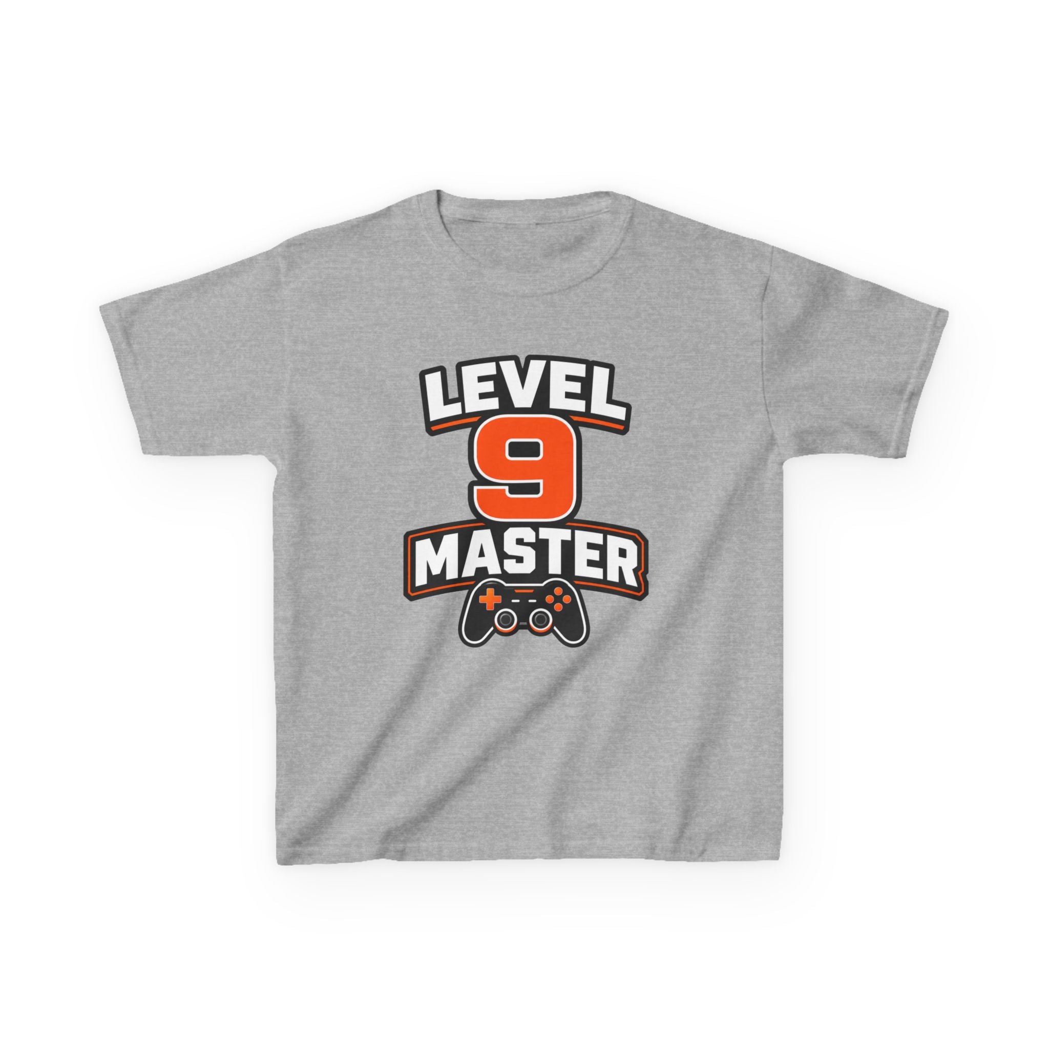 Kids Gaming T-Shirt — 'Level 9 Master' Gamer Graphic Tee