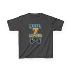 Kids Birthday T-Shirt — 'Level 7 Loaded' Birthday Gamer Graphic Tee