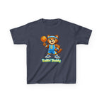Kidxtr™ Kids Basketball T-Shirt — 'Ballin' Buddy' Cute Bear Basketball Graphic Tee