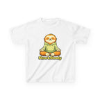 Kids Animal T-Shirt — 'Slow & Steady' Meditating Sloth Graphic Tee